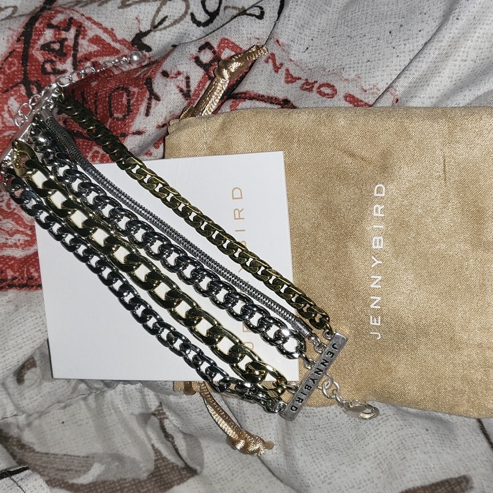 Jenny bird stacked chain bracelet